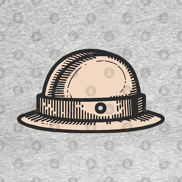 Line art of a Bowler hat by design/you/love